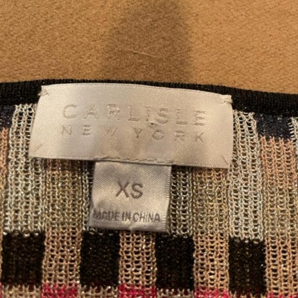 Carlisle New York NWOT Metallic Long Sleeved V-Neck Sweater - Size X-Small - Picture 7 of 11